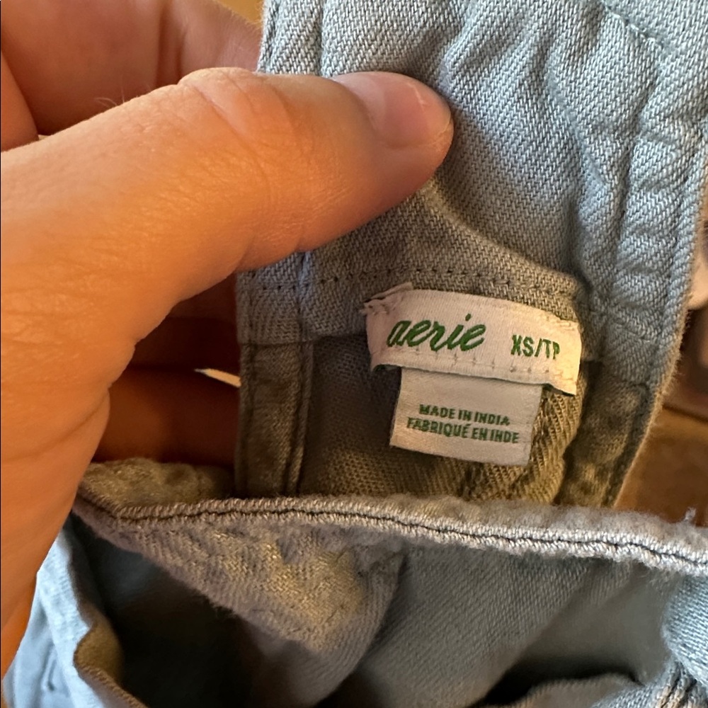 Aerie Light Blue Overalls with White Details - Picture 6 of 9